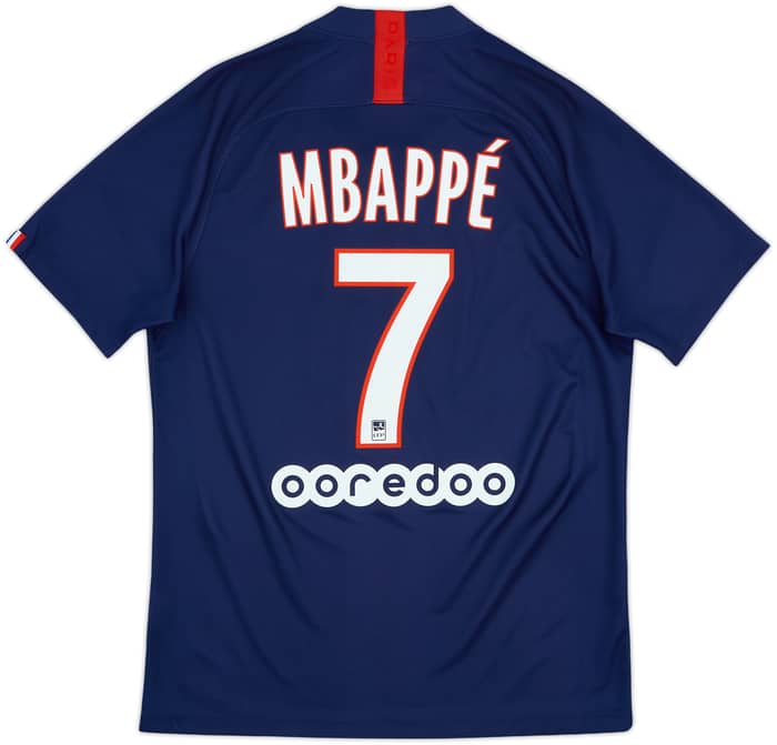 2019-20 Paris Saint-Germain Home Shirt Mbappe #7 - 8/10 - (M)
