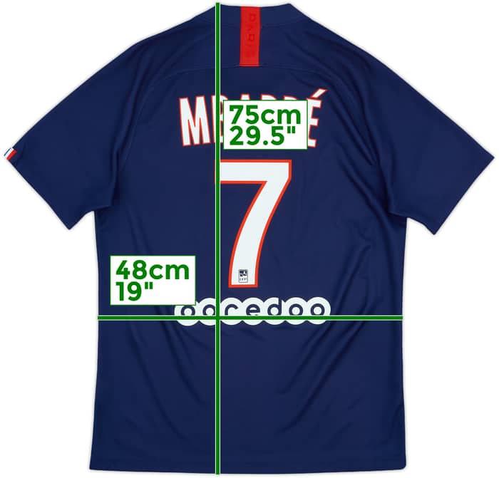 2019-20 Paris Saint-Germain Home Shirt Mbappe #7 - 8/10 - (M)