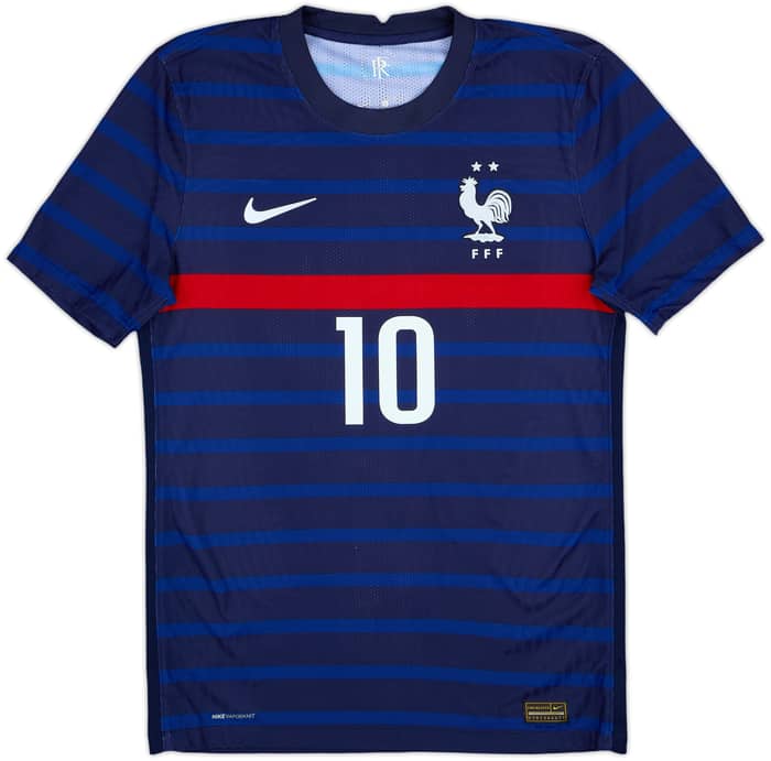 2020-21 France Authentic Home Shirt Mbappe #10 - 10/10 - (S)