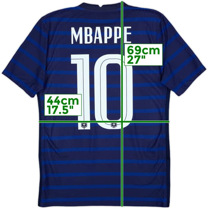 2020-21 France Authentic Home Shirt Mbappe #10 - 10/10 - (S)