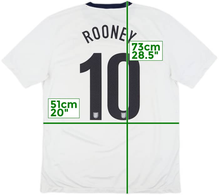 2013 England 150th Anniversary Home Shirt Rooney #10 - 6/10 - (L)