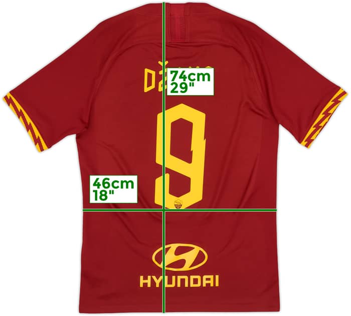 2019-20 Roma Home Shirt Dzeko #9 - 8/10 - (S)