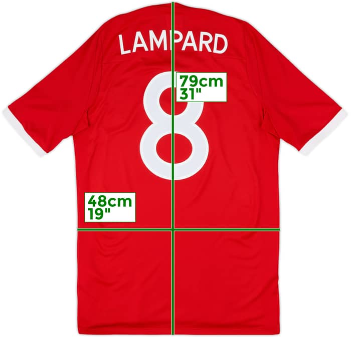 2010-11 England Away Shirt Lampard #8 - 8/10 - (M)