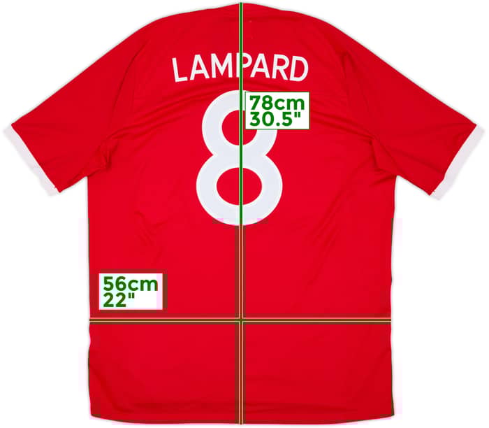 2010-11 England Away Shirt Lampard #8 - 8/10 - (XL)