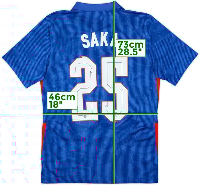 2020-21 England Away Shirt Saka #25 - 8/10 - (S)