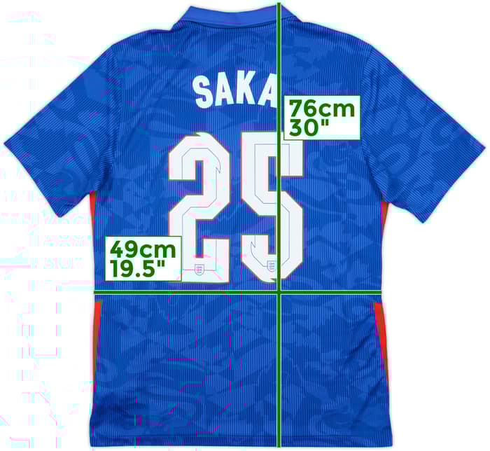 2020-21 England Away Shirt Saka #25 - 10/10 - (M)