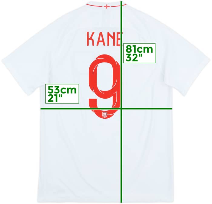 2018-19 England Home Shirt Kane #9 - 7/10 - (L)
