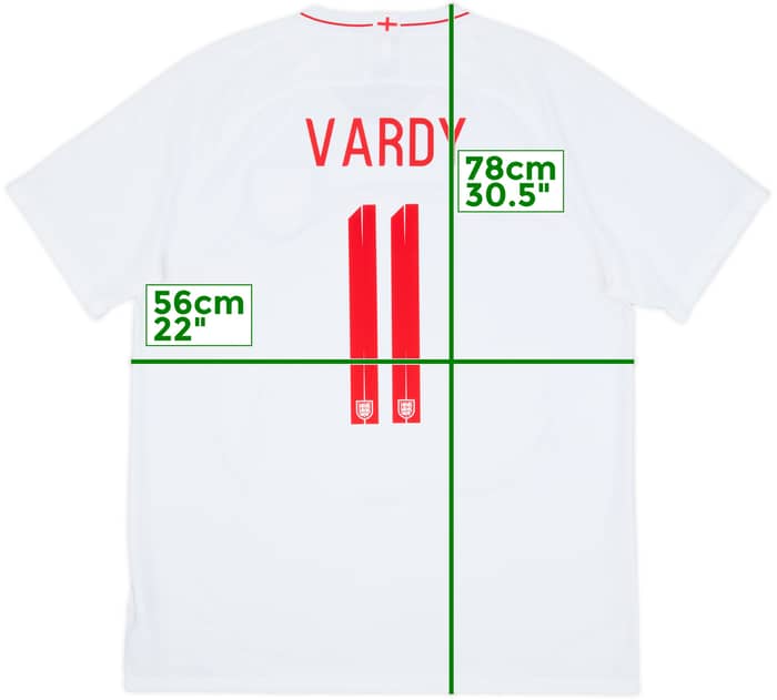 2018-19 England Home Shirt Vardy #11 - 9/10 - (XL)