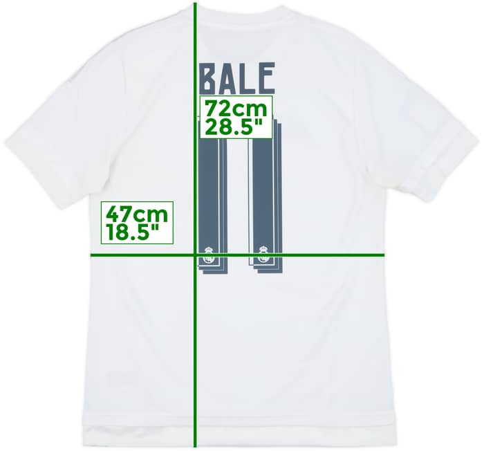 2015-16 Real Madrid Home Shirt Bale #11 - 7/10 - (M)