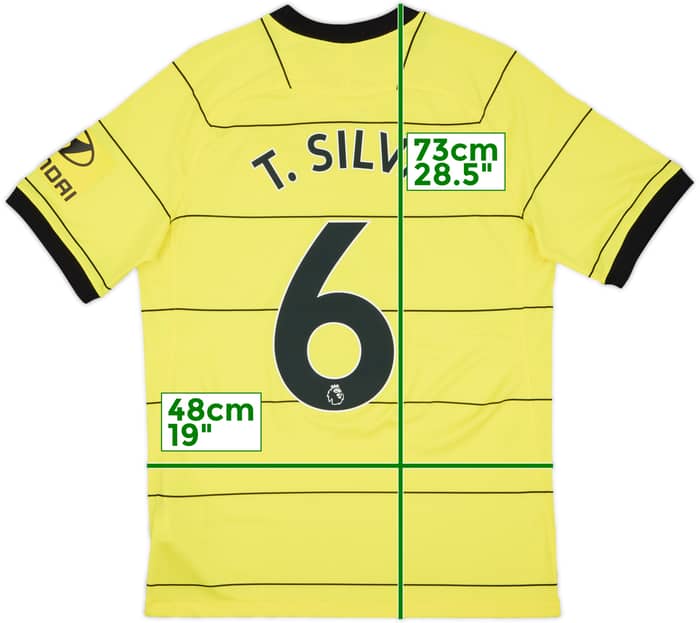 2021-22 Chelsea Away Shirt T.Silva #6 - 8/10 - (M)