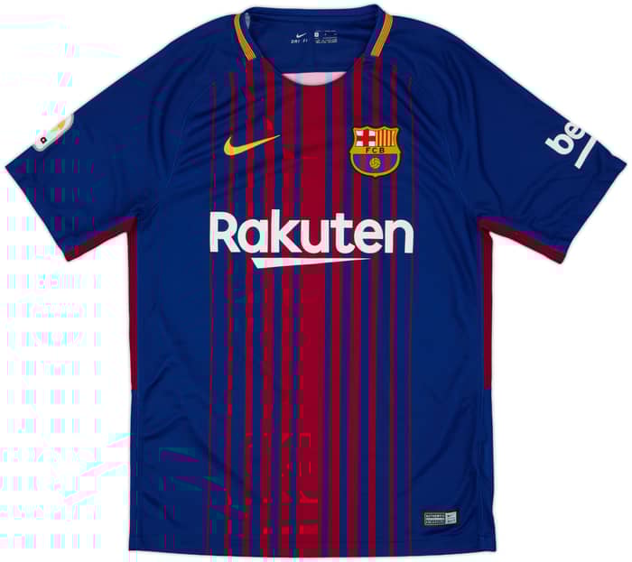 2017-18 Barcelona Home Shirt Suarez #9 - 8/10 - (S)