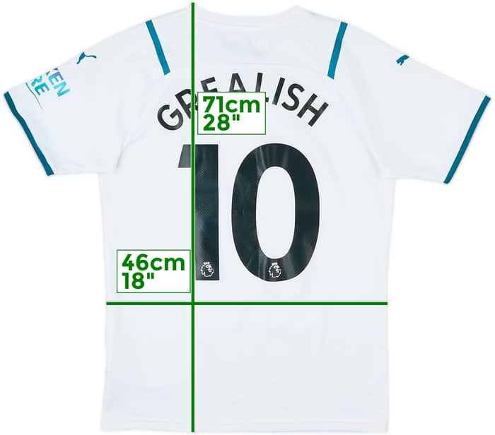 2021-22 Manchester City Away Shirt Grealish #10 - 8/10 - (S)