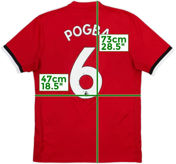 2017-18 Manchester United Home Shirt Pogba #6 - 5/10 - (S)