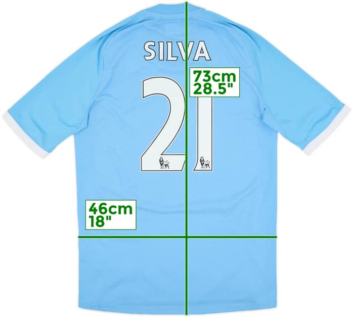 2010-11 Manchester City Home Shirt Silva #21 - 6/10 - (S)