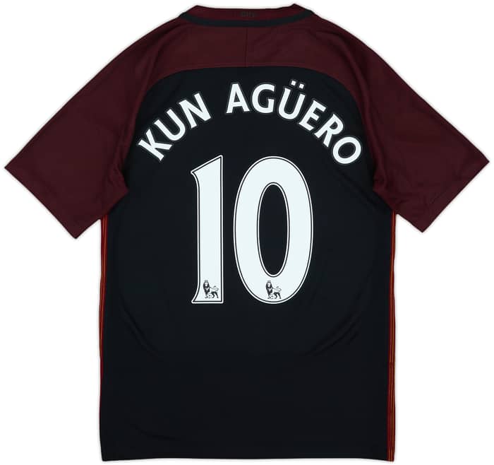 2016-17 Manchester City Away Shirt Kun Aguero #10 - 8/10 - (S)