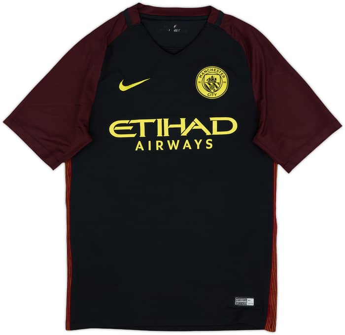 2016-17 Manchester City Away Shirt Kun Aguero #10 - 8/10 - (S)