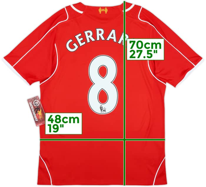2014-15 Liverpool Home Shirt Gerrard #8 (S)