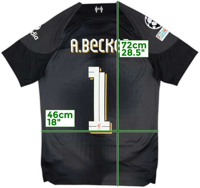 2022-23 Liverpool GK S/S Shirt A.Becker #1 - 7/10 - (S)