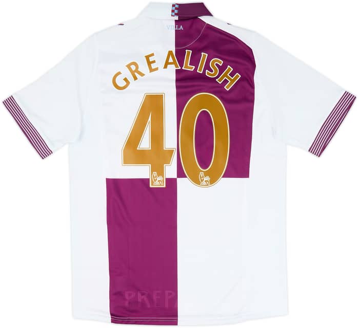 2013-14 Aston Villa Away Shirt Grealish #40 (S)