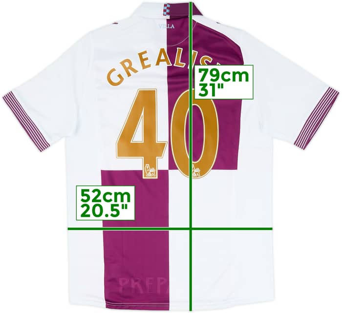 2013-14 Aston Villa Away Shirt Grealish #40 (S)
