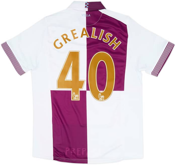 2013-14 Aston Villa Away Shirt Grealish #40 (XL.Boys)