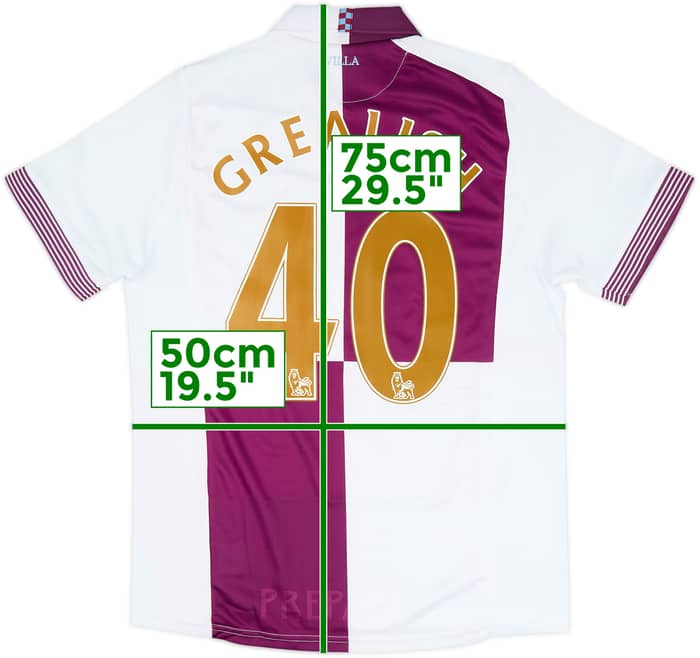 2013-14 Aston Villa Away Shirt Grealish #40 (XL.Boys)