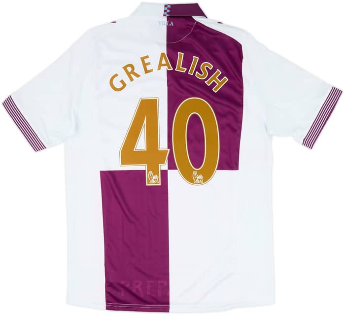 2013-14 Aston Villa Away Shirt Grealish #40 (M)