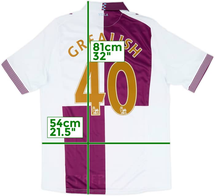 2013-14 Aston Villa Away Shirt Grealish #40 (M)