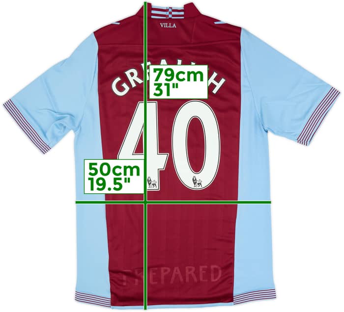 2013-14 Aston Villa Home Shirt Grealish #40 (S)