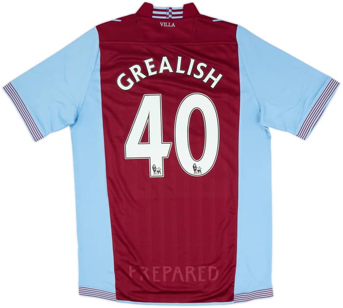 2013-14 Aston Villa Home Shirt Grealish #40 (L)