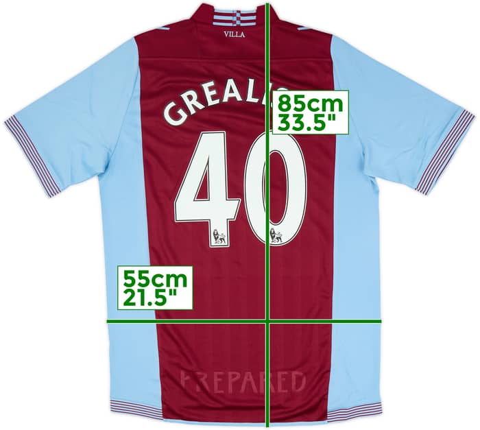 2013-14 Aston Villa Home Shirt Grealish #40 (L)