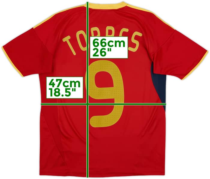 2009 Spain Home Shirt Torres #9 - 8/10 - (XL.Boys)