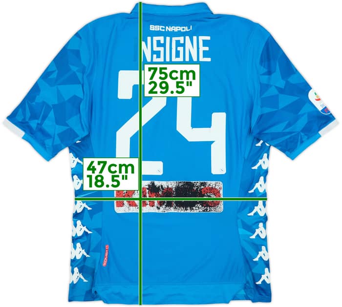 2018-19 Napoli Home Shirt Insigne #24 - 3/10 - (L)