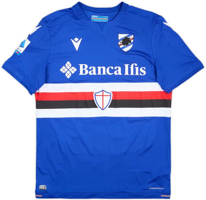 2021-22 Sampdoria Match Issue Signed Home Shirt Vieira #14