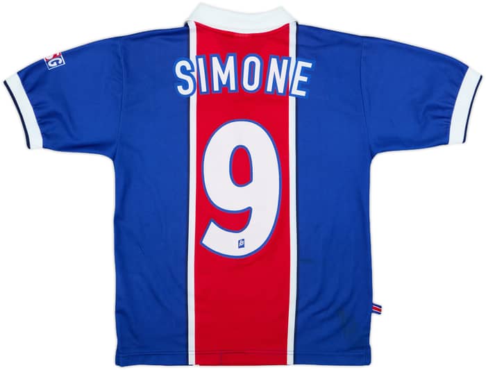 1997-98 Paris Saint-Germain Home Shirt Simone #9 - 8/10 - (L.Boys)