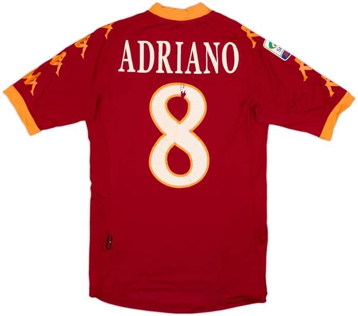 2010-11 Roma Home Shirt Adriano #8 - 5/10 - (S)