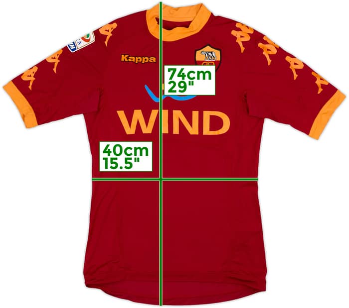 2010-11 Roma Home Shirt Adriano #8 - 5/10 - (S)