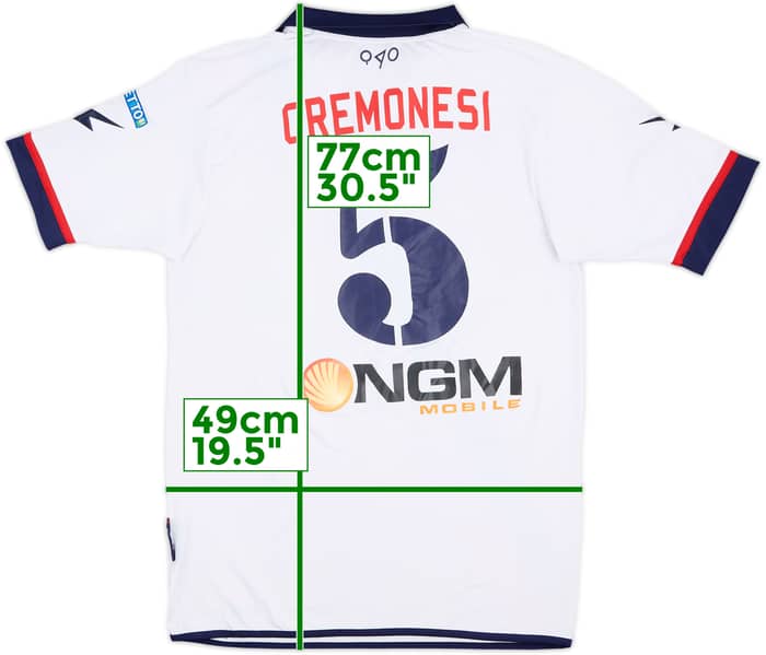 2014-15 Crotone Match Issue Away Shirt Cremonesi #5