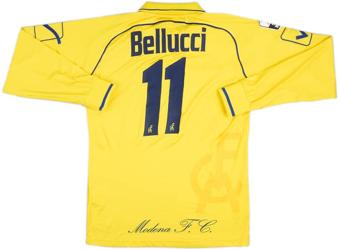 2010-11 Modena Match Issue Home L/S Shirt Bellucci #11
