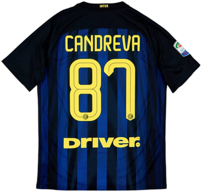 2016-17 Inter Milan Home Shirt Candreva #87 - 6/10 - (M)