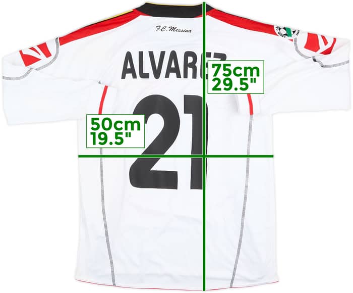 2006-07 Messina Match Issue Home L/S Shirt Alvarez #21