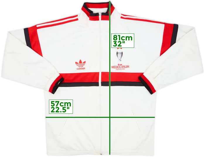 1990-92 AC Milan adidas Track Jacket - 7/10 - (XXL)