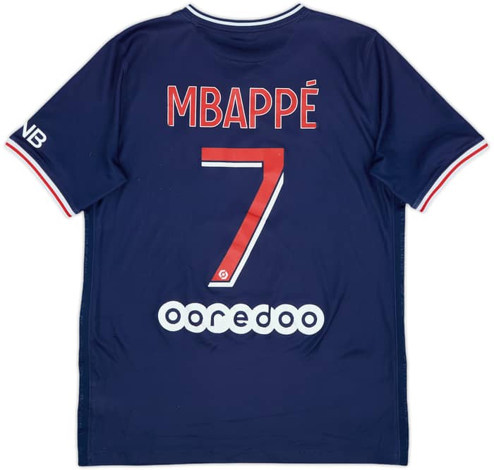 2020-21 Paris Saint-Germain Home Shirt Mbappe #7 - 5/10 - (XL.Boys)