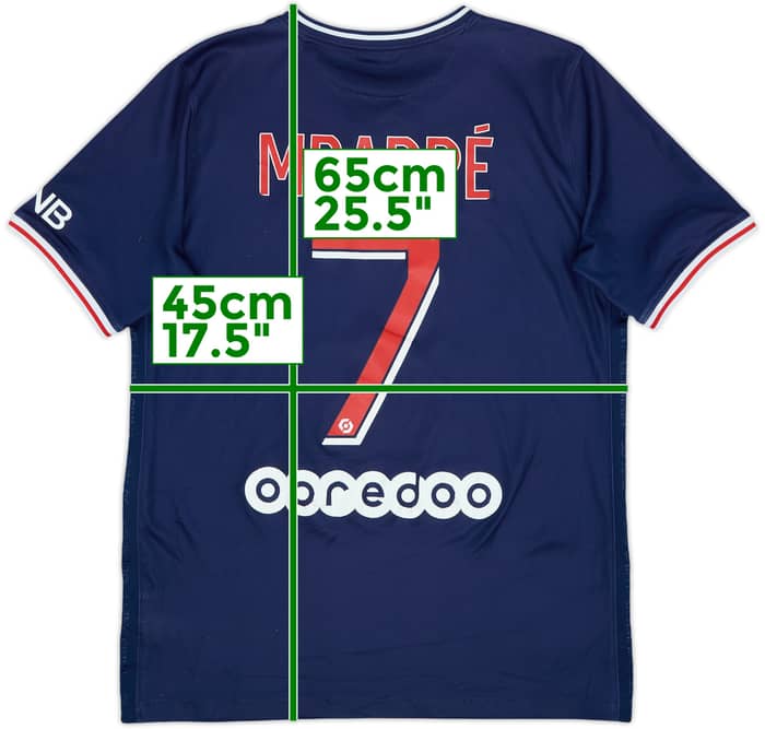2020-21 Paris Saint-Germain Home Shirt Mbappe #7 - 5/10 - (XL.Boys)