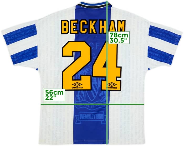 1994-96 Manchester United Third Shirt Beckham #24 - 6/10 - (L)