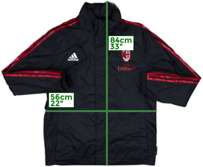 2012-13 AC Milan adidas Hooded Rain Jacket - 5/10 - (L)
