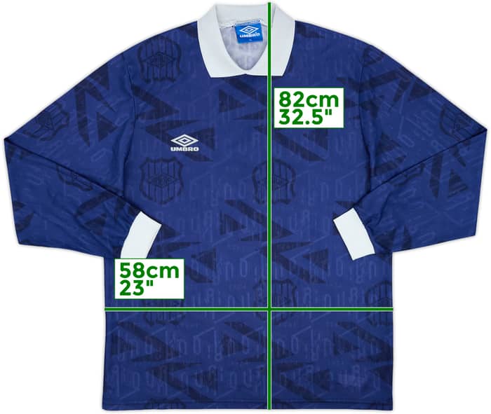 1990s Umbro Template L/S Shirt #8 - 7/10 - (XL)