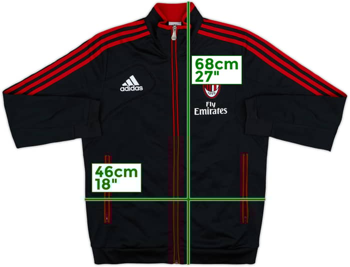 2012-13 AC Milan adidas Track Jacket - 8/10 - (L.Boys)