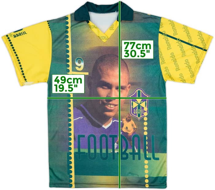 1997-98 Brazil Ronaldo Graphic Shirt - 6/10 - (M)