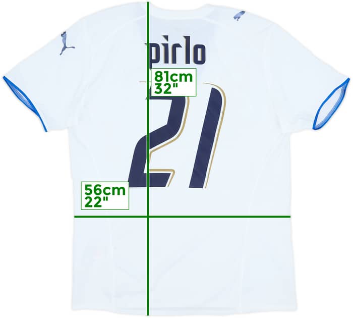 2006 Italy Away Shirt Pirlo #21 - 5/10 - (XL)